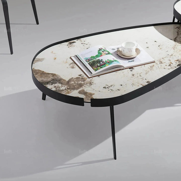 Modern Sintered Stone Coffee Table 2pcs Set LUMIERE CARBON