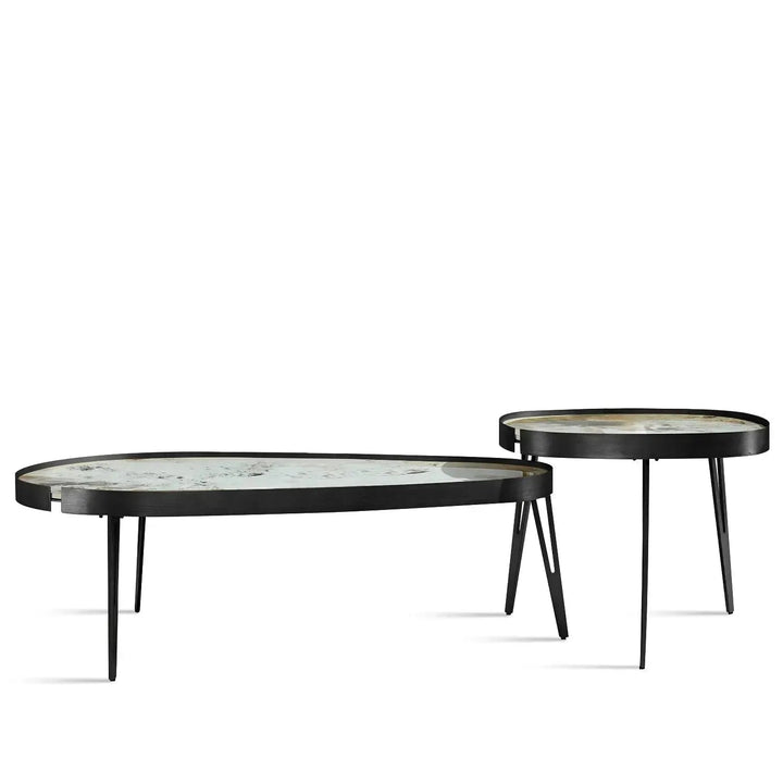 Modern Sintered Stone Coffee Table 2pcs Set LUMIERE CARBON
