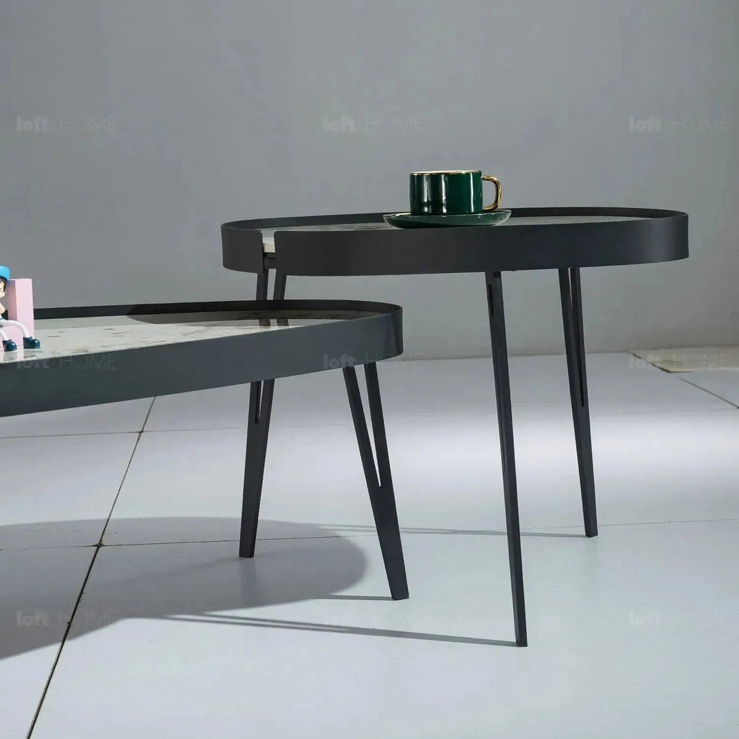 Modern Sintered Stone Coffee Table 2pcs Set LUMIERE CARBON
