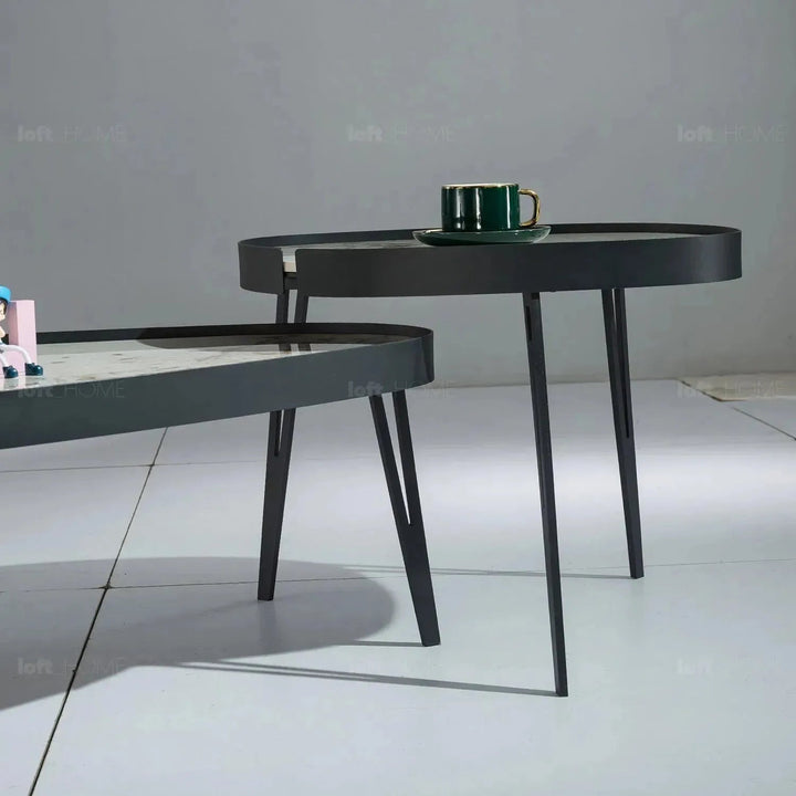 Modern Sintered Stone Coffee Table 2pcs Set LUMIERE CARBON