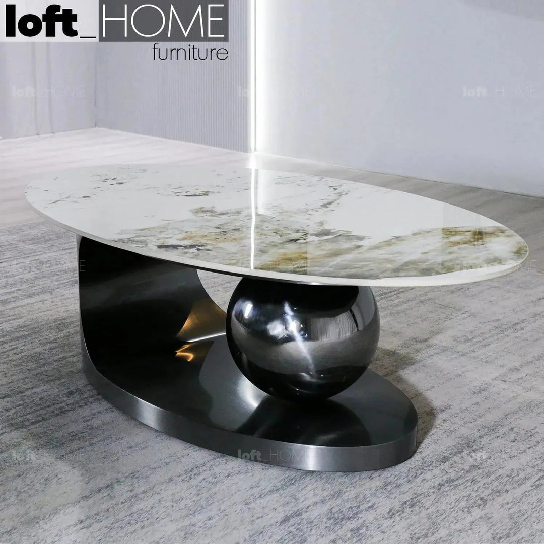 Modern Sintered Stone Coffee Table GLOBE BLACK