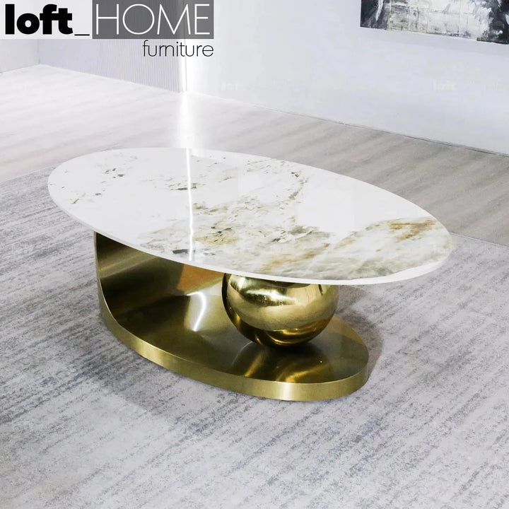 Modern Sintered Stone Coffee Table GLOBE GOLD