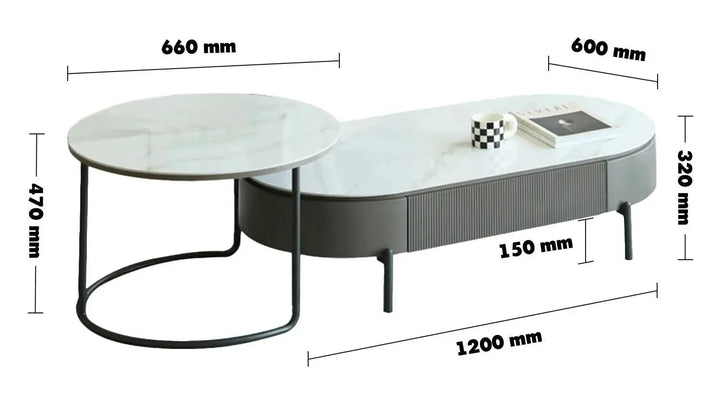 Modern Sintered Stone Coffee Table ROSA