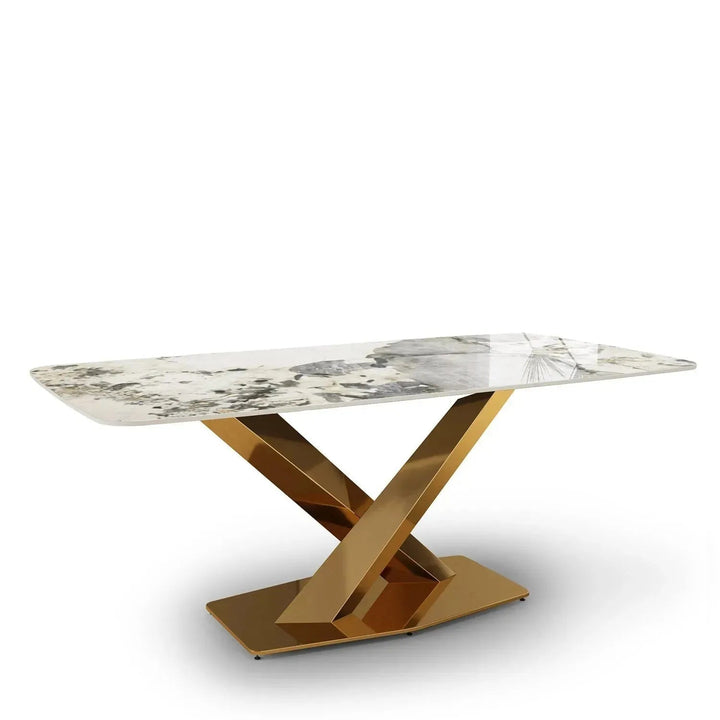 Modern Sintered Stone Dining Table STRATOS GOLD