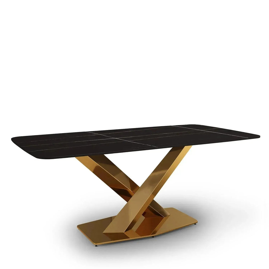 Modern Sintered Stone Dining Table STRATOS GOLD