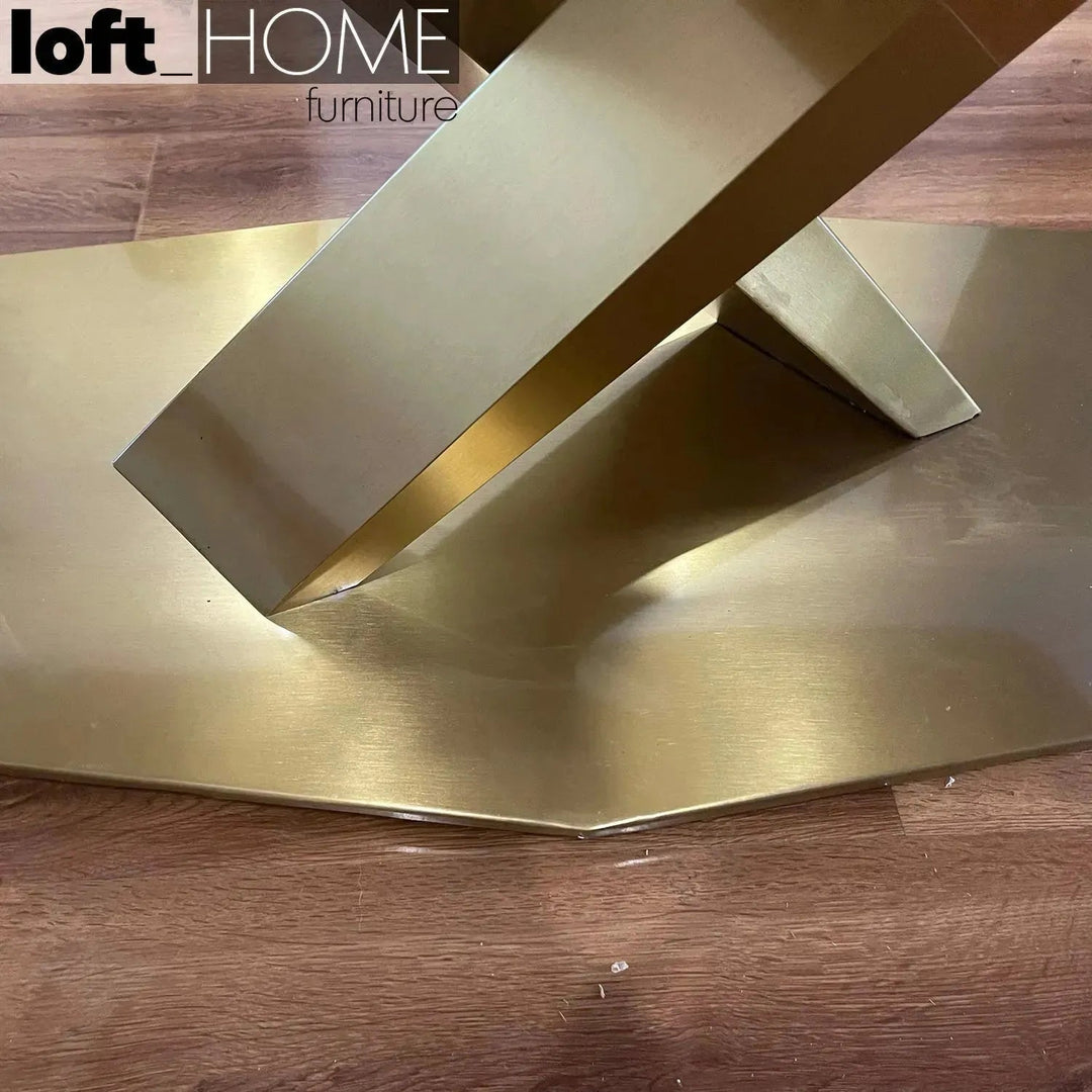 Modern Sintered Stone Dining Table STRATOS GOLD