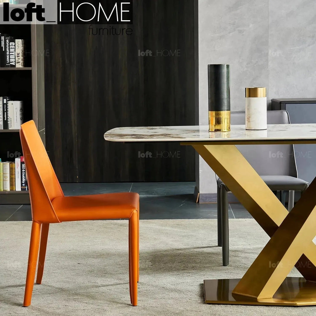 Modern Sintered Stone Dining Table STRATOS GOLD