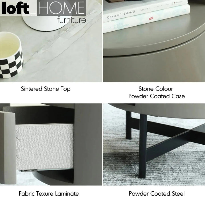 Modern Sintered Stone Side Table ROSA