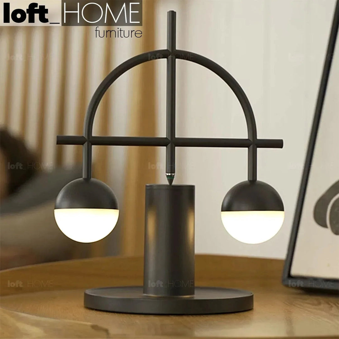 Contemporary Steel Charging Table Lamp BALANCE