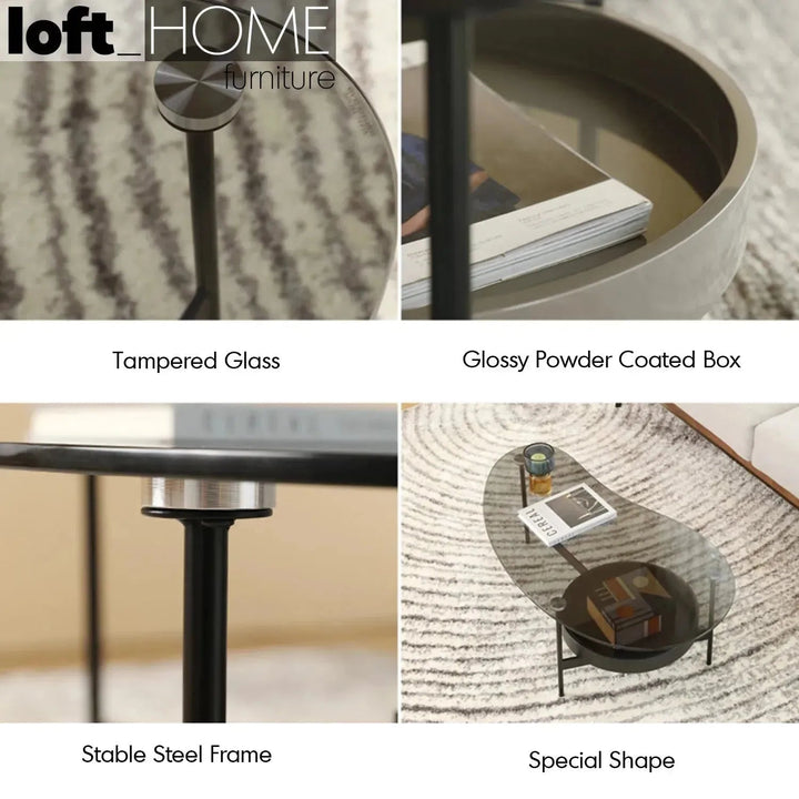 Modern Tempered Glass Coffee Table GIOIA