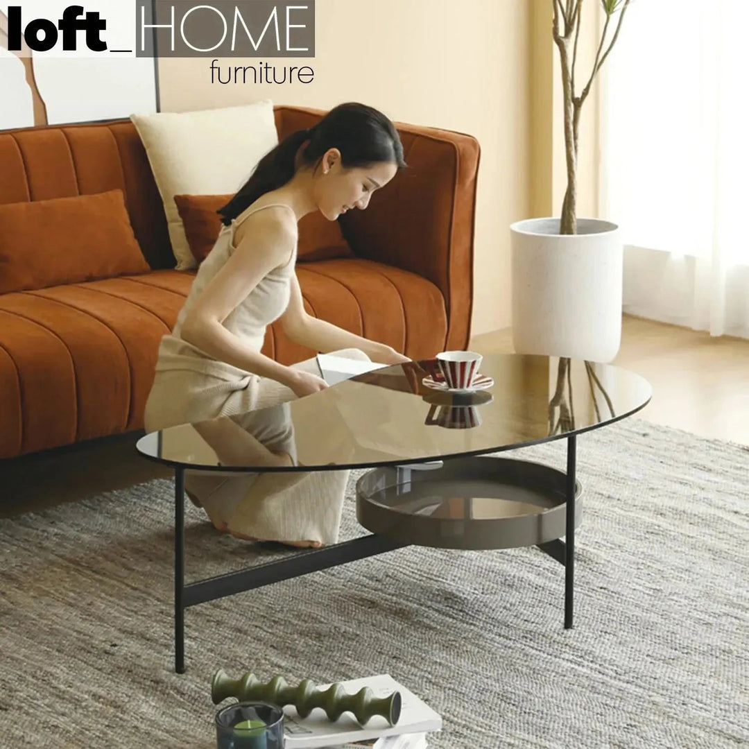 Modern Tempered Glass Coffee Table GIOIA