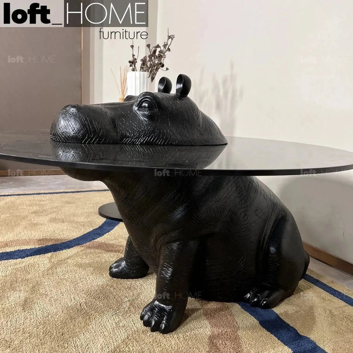 Contemporary Tempered Glass Coffee Table HIPPO