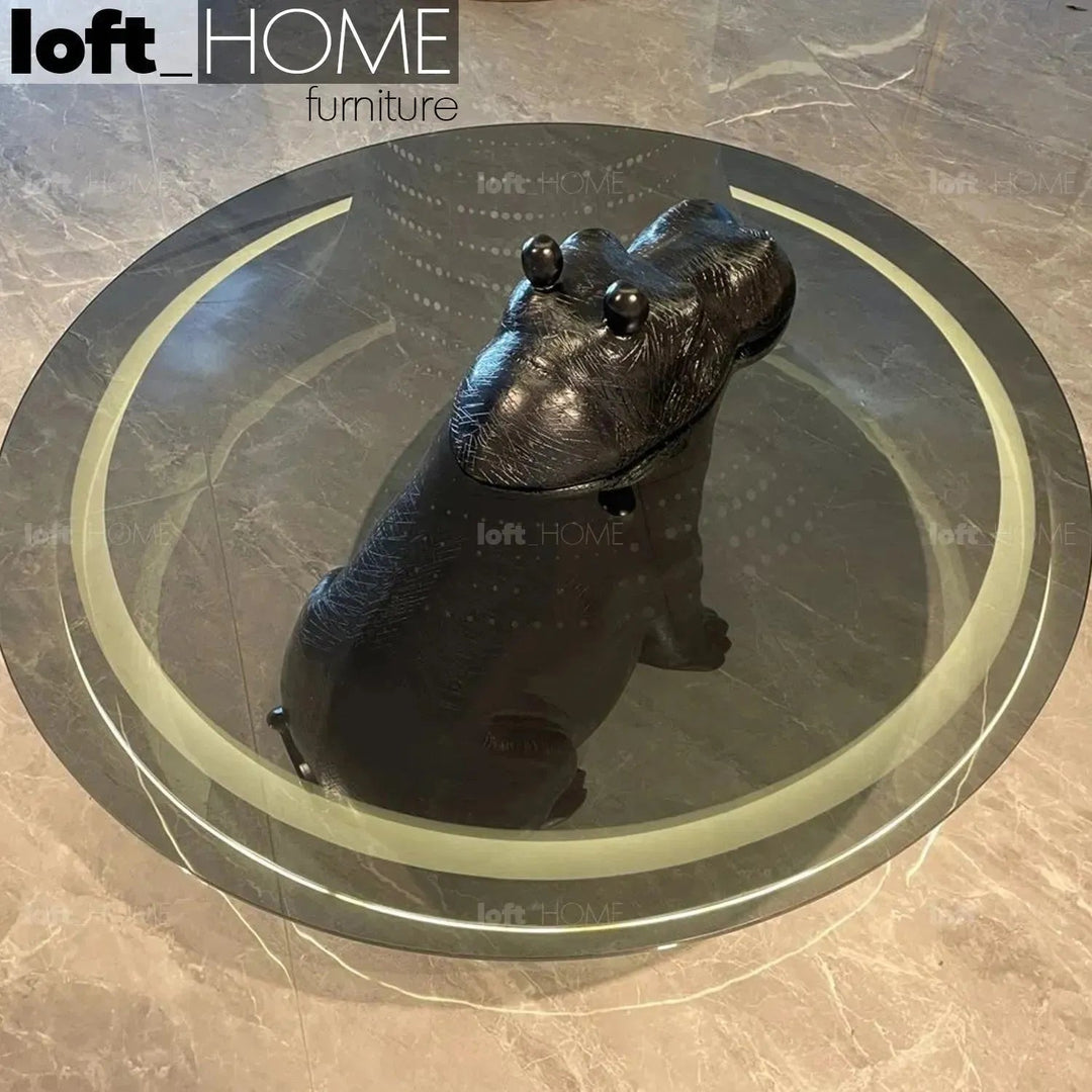 Contemporary Tempered Glass Coffee Table HIPPO