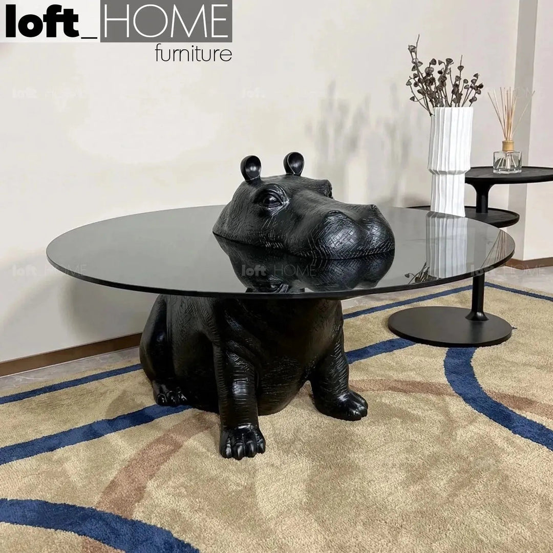 Contemporary Tempered Glass Coffee Table HIPPO