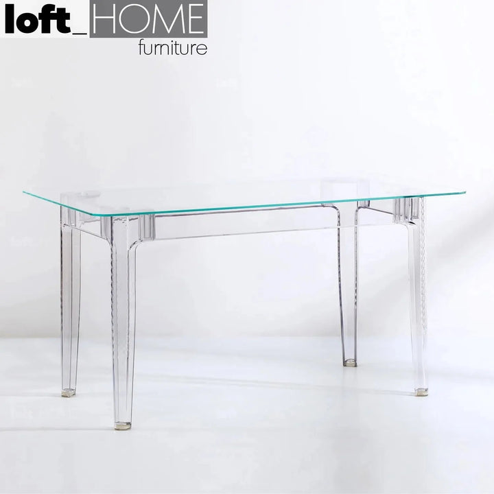 Contemporary Tempered Glass Dining Table CIELO
