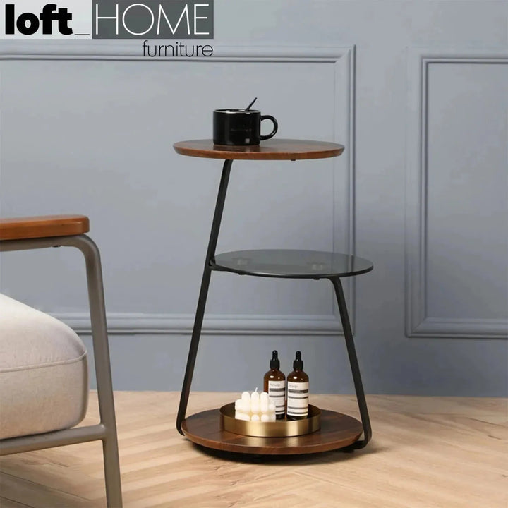 Modern Tempered Glass Side Table EMMA