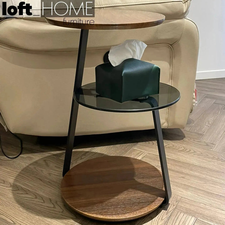 Modern Tempered Glass Side Table EMMA