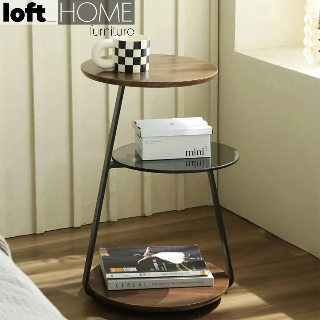 Modern Tempered Glass Side Table EMMA