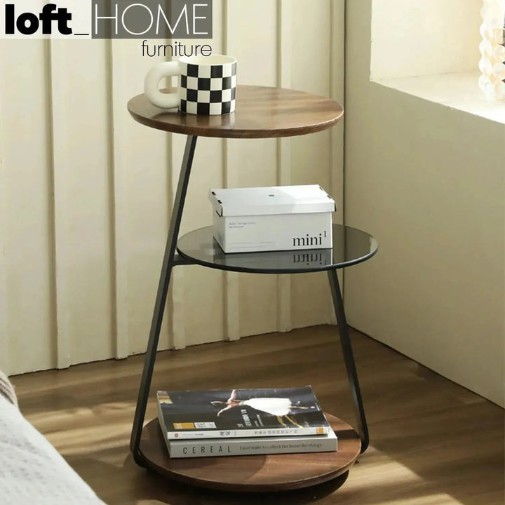Modern Tempered Glass Side Table EMMA