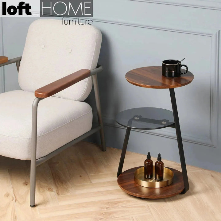 Modern Tempered Glass Side Table EMMA