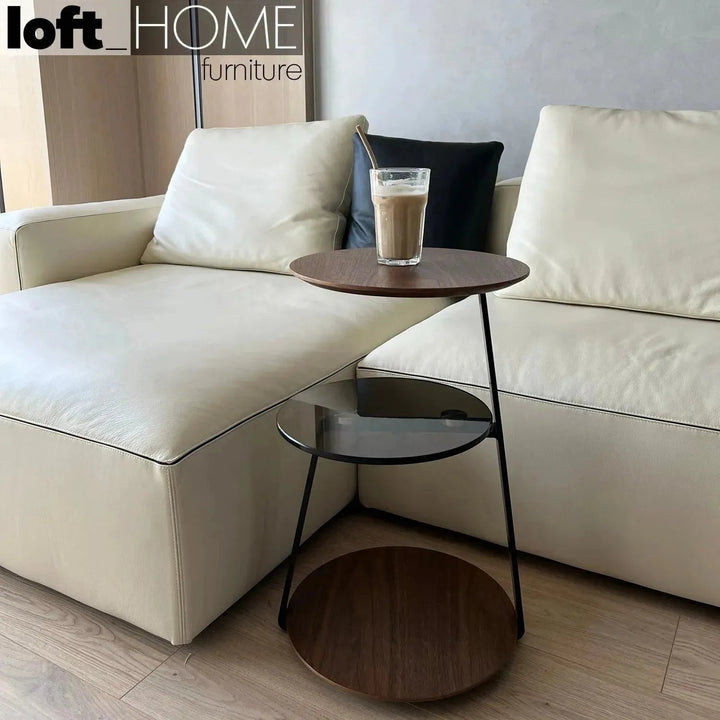 Modern Tempered Glass Side Table EMMA