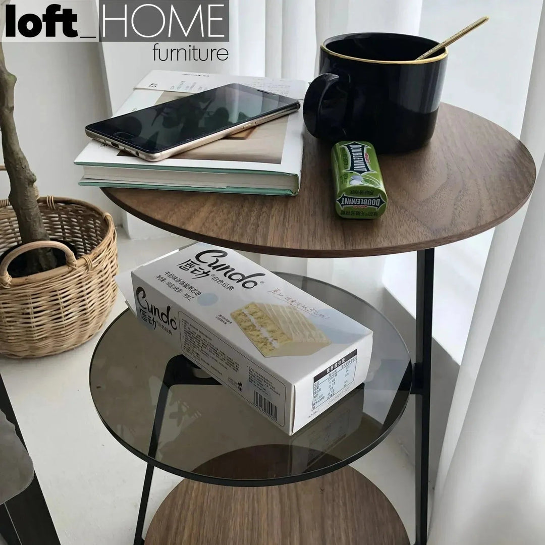 Modern Tempered Glass Side Table EMMA