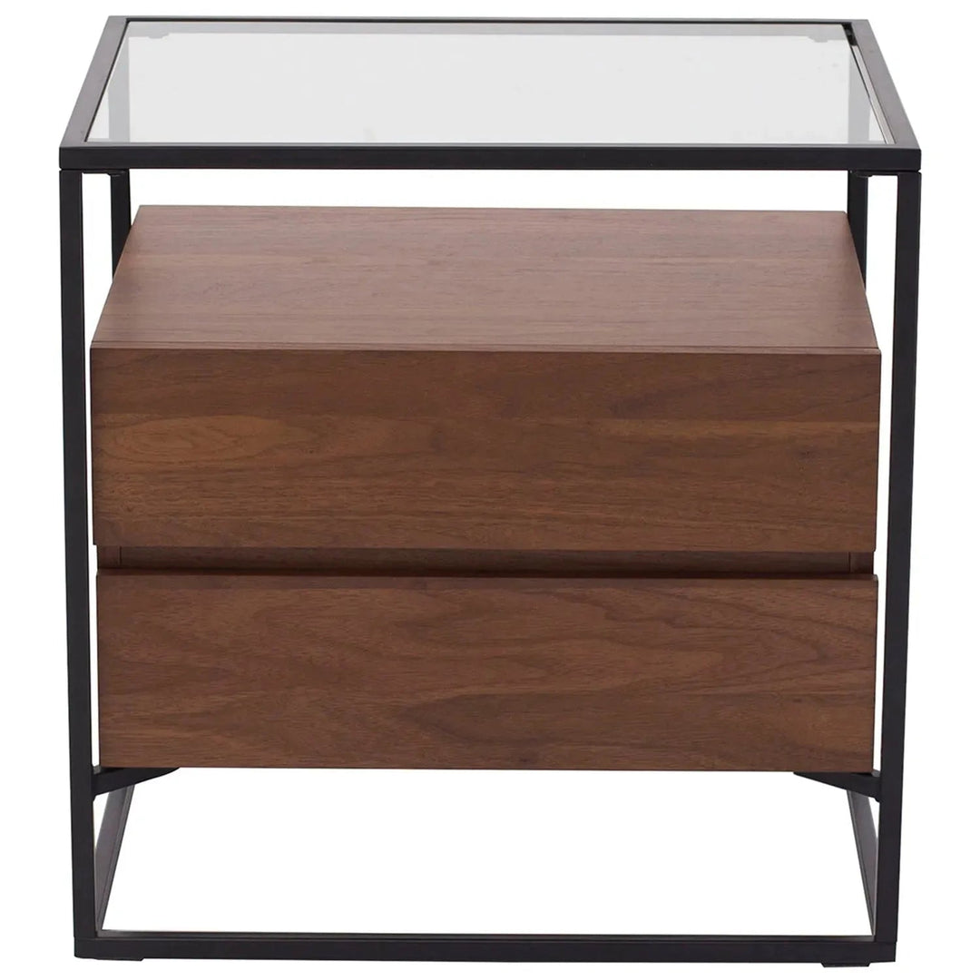 Modern Tempered Glass Side Table IVAN