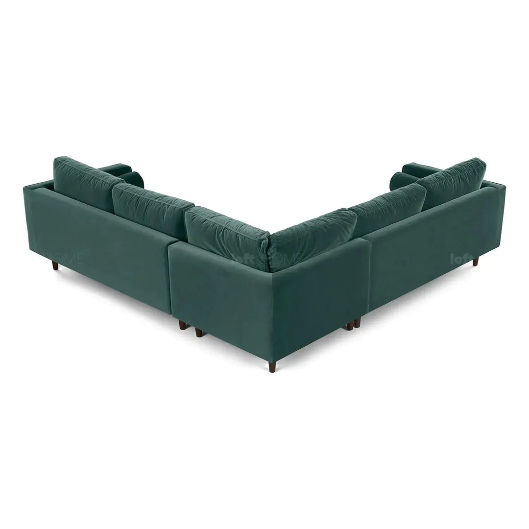 Scandinavian Velvet L Shape Sectional Sofa SCOTT 3+3