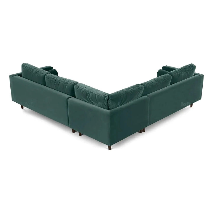 Scandinavian Velvet L Shape Sectional Sofa SCOTT 3+3