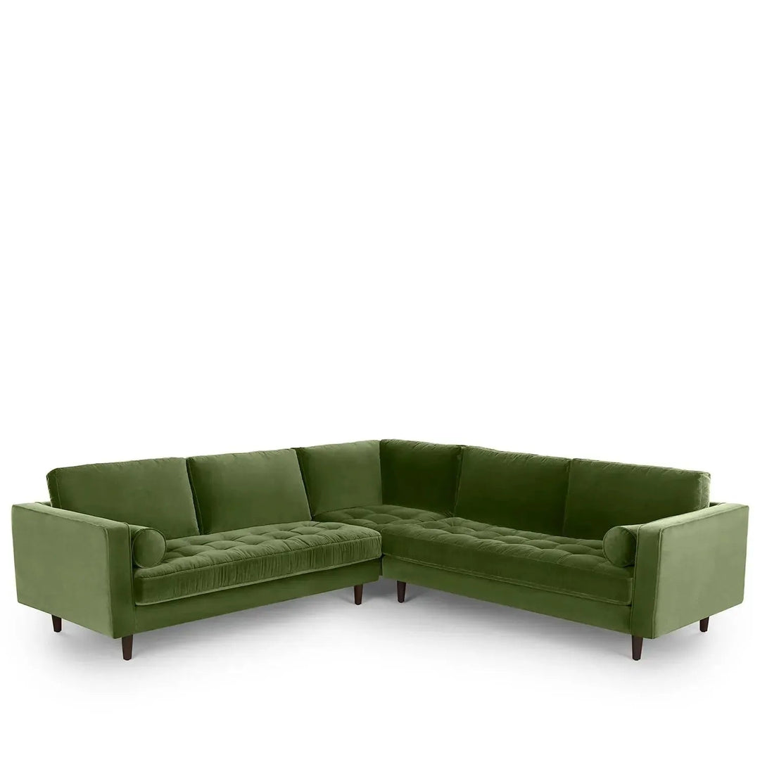 Scandinavian Velvet L Shape Sectional Sofa SCOTT 3+3