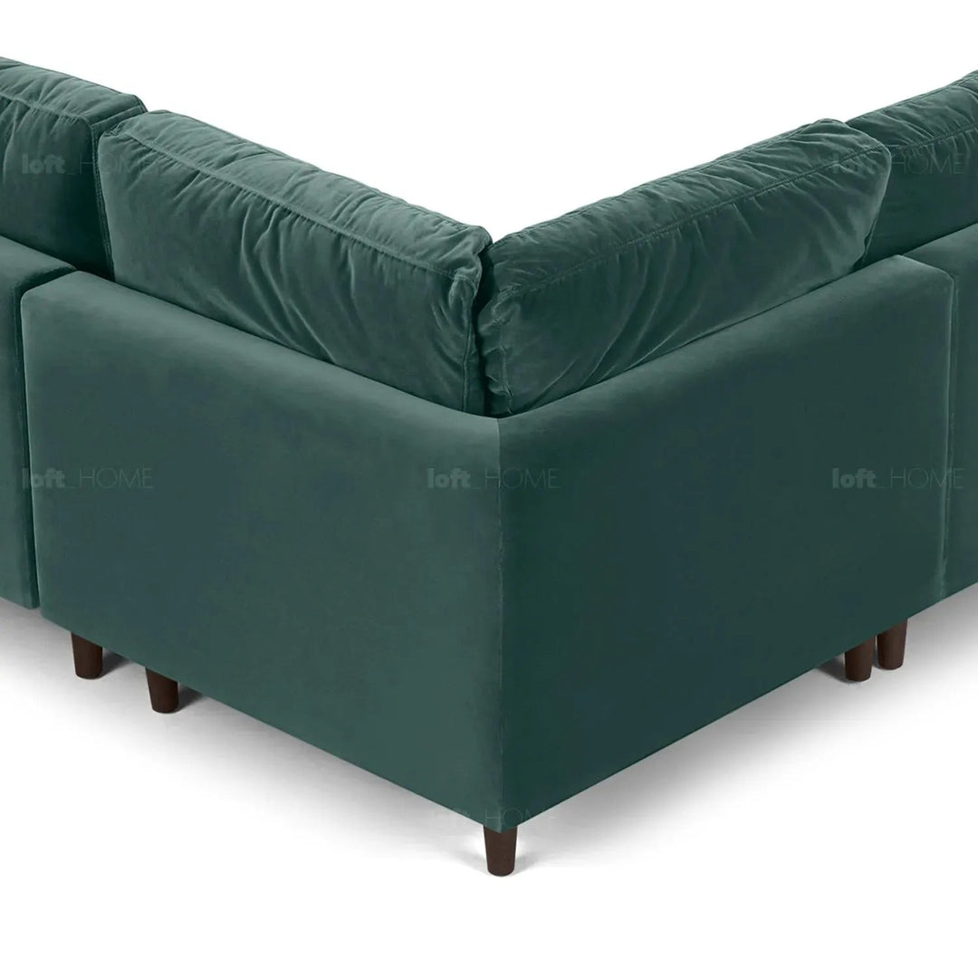 Scandinavian Velvet L Shape Sectional Sofa SCOTT 3+3