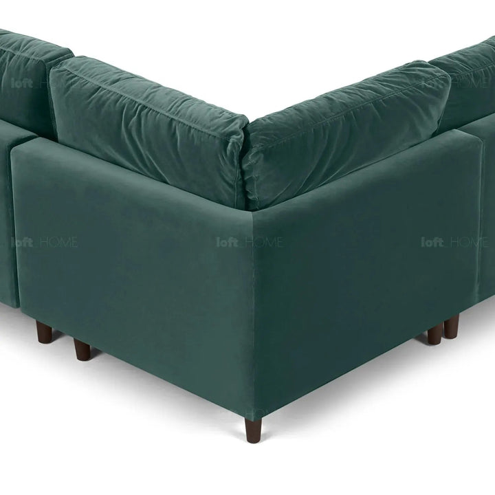 Scandinavian Velvet L Shape Sectional Sofa SCOTT 3+3