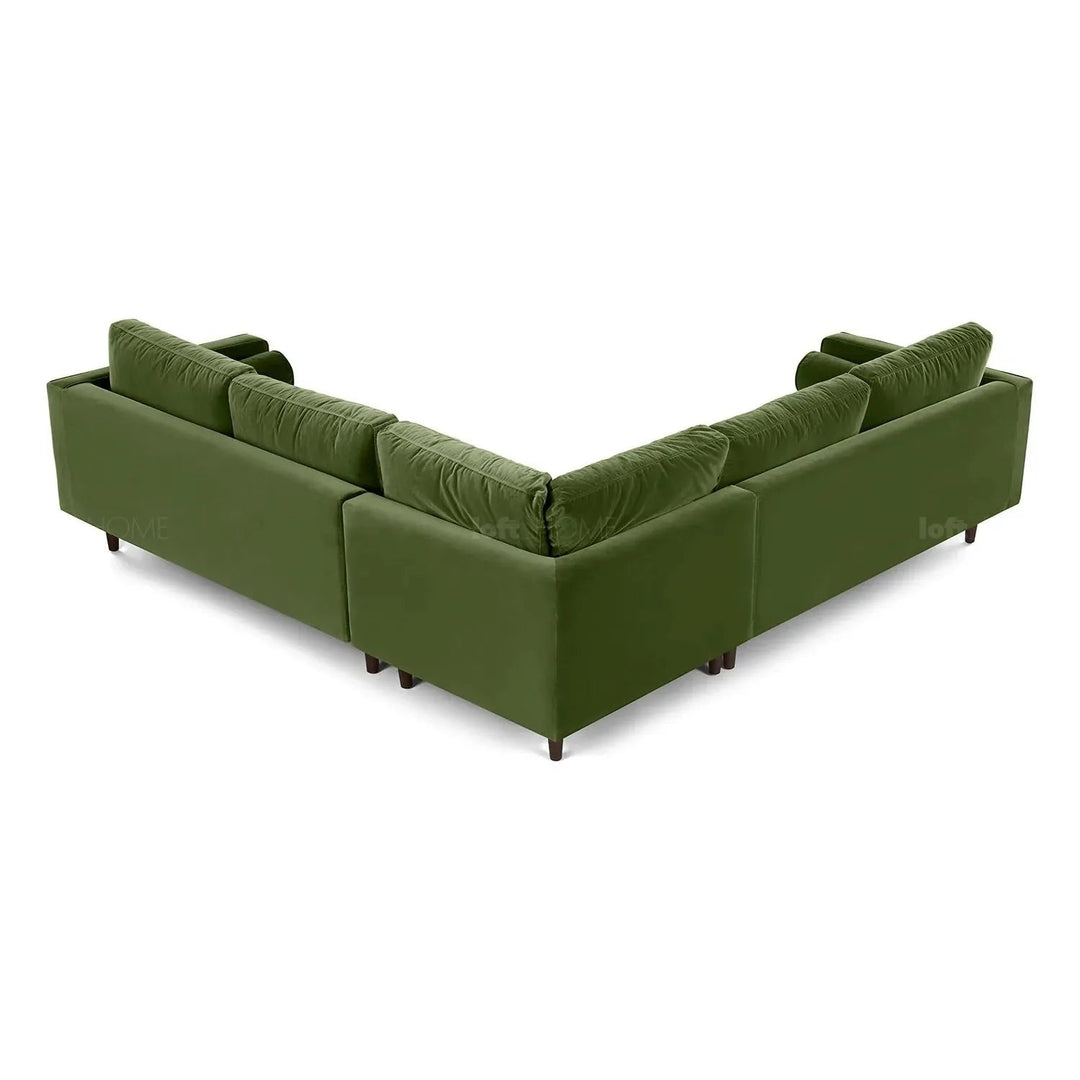 Scandinavian Velvet L Shape Sectional Sofa SCOTT 3+3