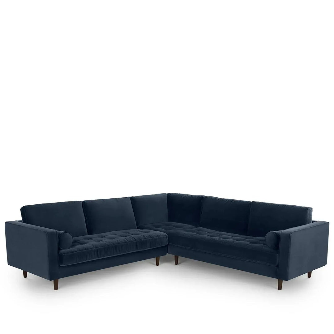 Scandinavian Velvet L Shape Sectional Sofa SCOTT 3+3