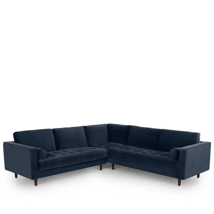 Scandinavian Velvet L Shape Sectional Sofa SCOTT 3+3
