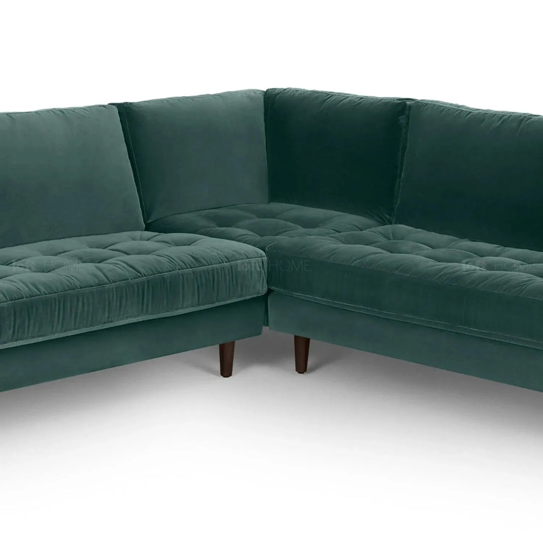 Scandinavian Velvet L Shape Sectional Sofa SCOTT 3+3