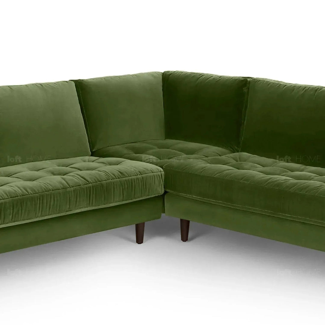 Scandinavian Velvet L Shape Sectional Sofa SCOTT 3+3