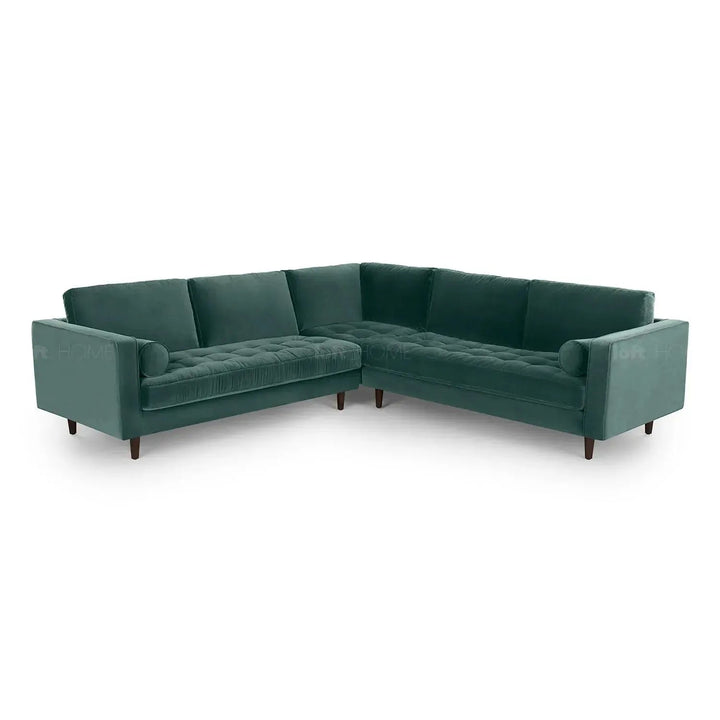 Scandinavian Velvet L Shape Sectional Sofa SCOTT 3+3