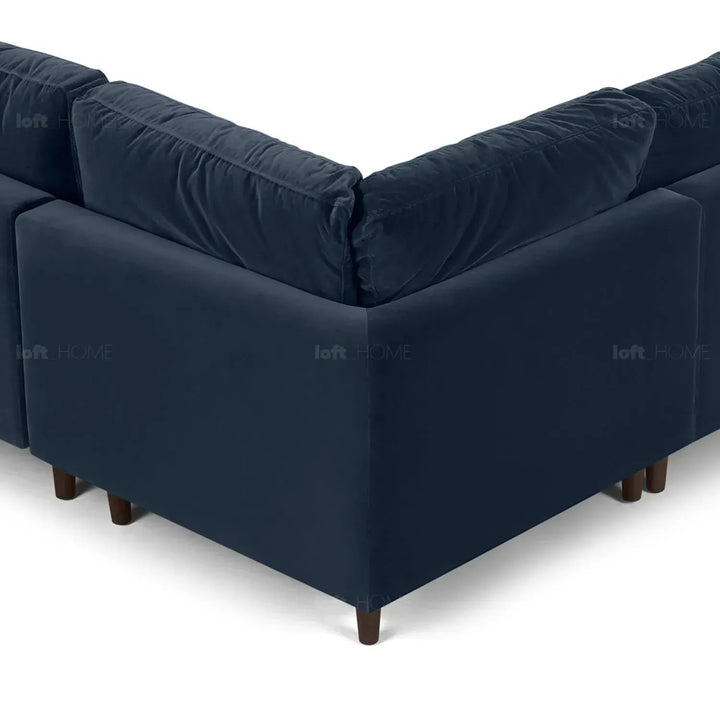 Scandinavian Velvet L Shape Sectional Sofa SCOTT 3+3