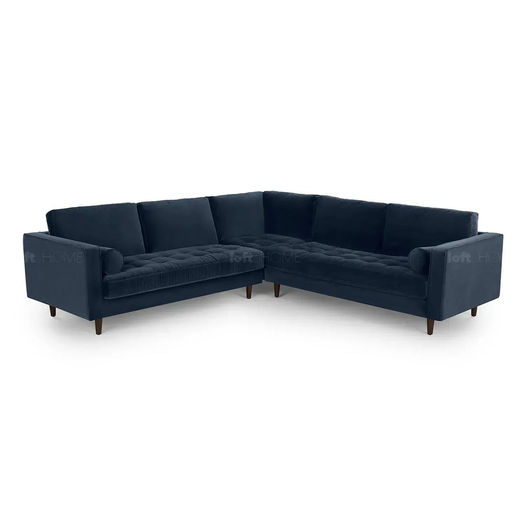 Scandinavian Velvet L Shape Sectional Sofa SCOTT 3+3