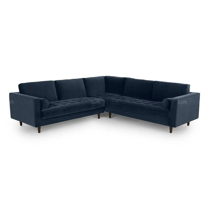 Scandinavian Velvet L Shape Sectional Sofa SCOTT 3+3