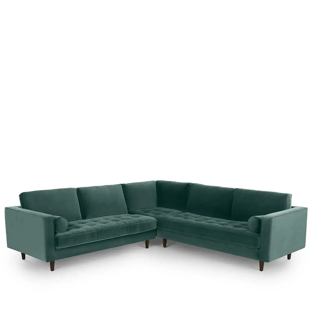 Scandinavian Velvet L Shape Sectional Sofa SCOTT 3+3