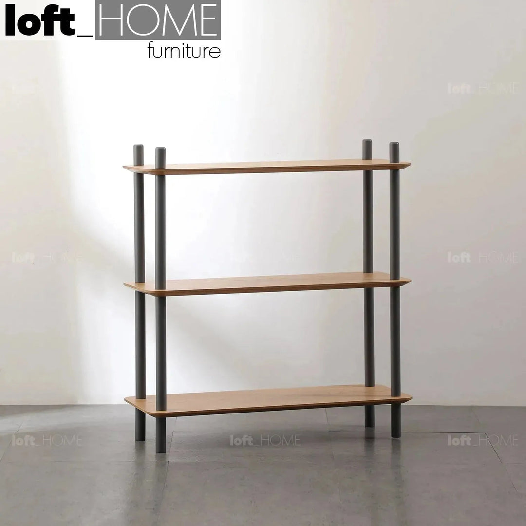 Modern Wood Display Shelf HANOVER 3