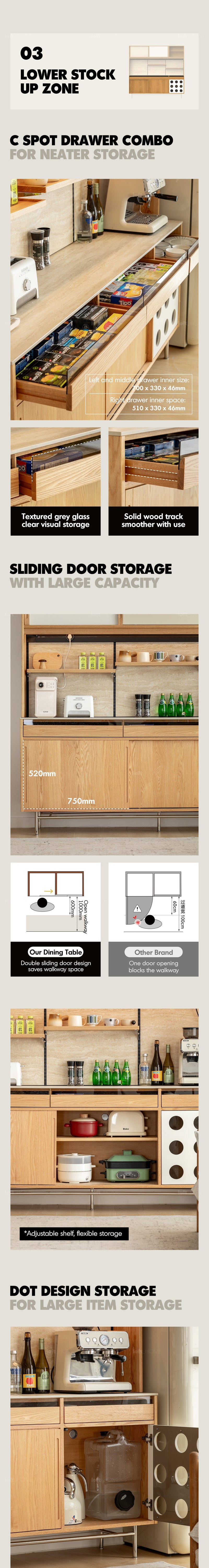 more product details and feature of Scandinavian Oak Wood Sintered Stone Cabinet TIMELESS