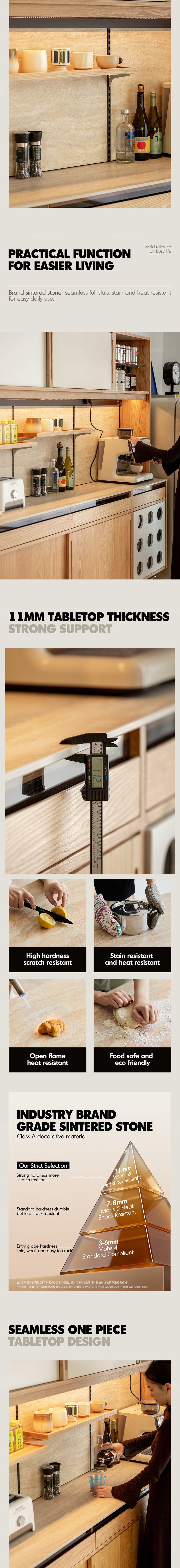 more product details and feature of Scandinavian Oak Wood Sintered Stone Cabinet TIMELESS