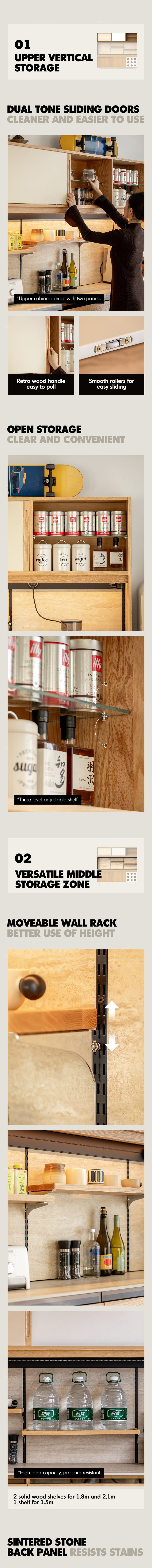 more product details and feature of Scandinavian Oak Wood Sintered Stone Cabinet TIMELESS