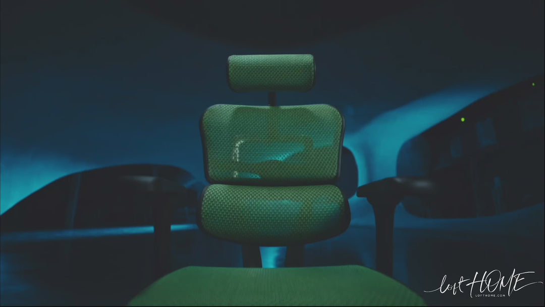 Modern Mesh Ergonomic Office Chair Black Frame With Legrest ERGOHUMAN E2