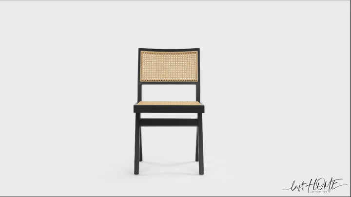 Scandinavian Rattan Dining Chair JEANNERET