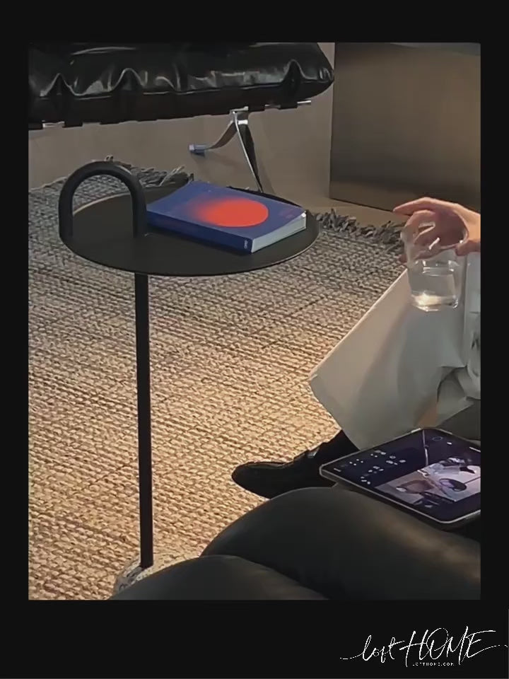 Minimalist Steel Marble Side Table LOOP