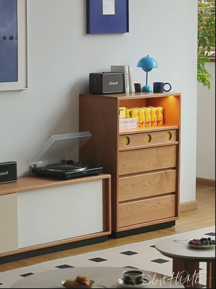 Scandinavian Cherry Wood Chest Of Drawers TIMELESS 4